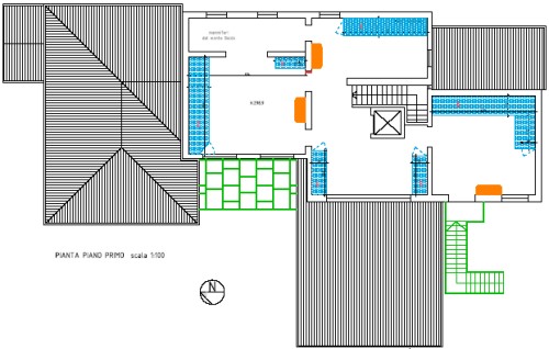 Karte von der ersten Etage